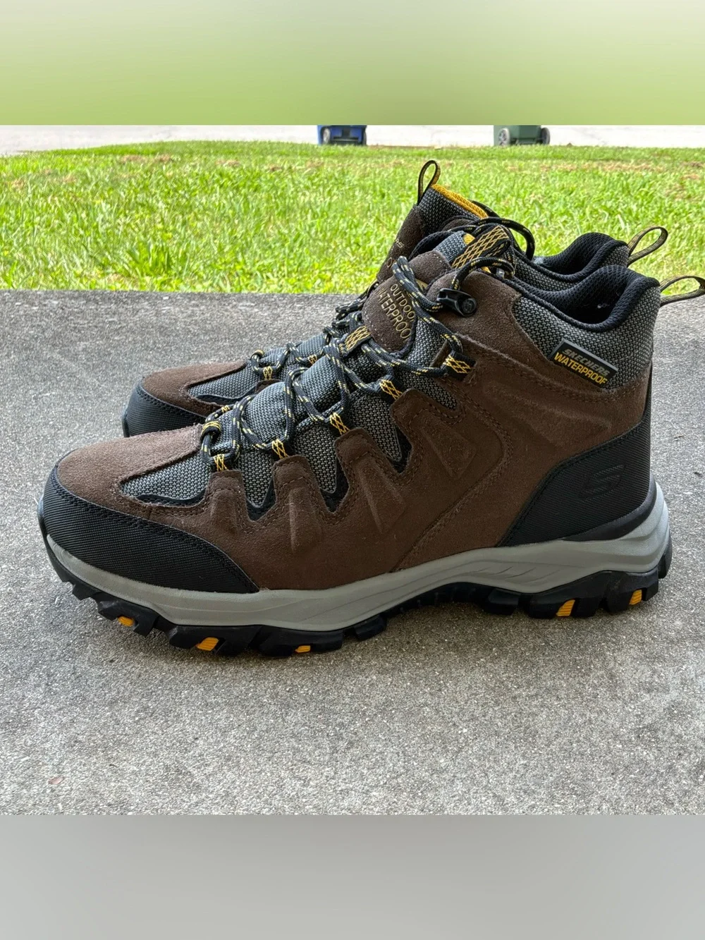 Skechers Brown and Black Waterproof Outdoor Hiking Boots